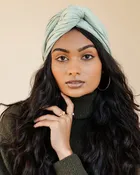 Premium Soft Lined Turban in Sage