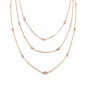14K Rose Gold - 36in Diamonds By The Yard Necklace - 22570