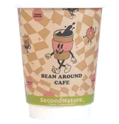 12oz Custom Printed Compostable Kraft Insulated Paper Hot Cups