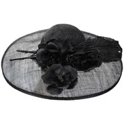 3 Flower & Feather Sinamay Straw Fascinator Hat