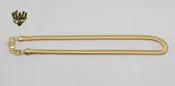 (1-0026) Gold Laminate - 4mm Magic Herringbone Link Anklet - 10" - BGF