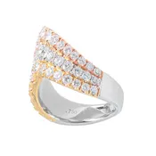 3 Tone Diamond Ring