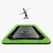 17ft x 10ft Capital C-Sport In-Ground Trampoline Kit – Green
