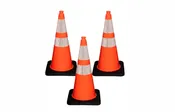 Black Base Traffic Cones TC2 Series Eastern Metal Cones