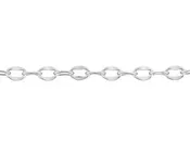 035 Sterling Silver Dapped Cable Chain by the Foot