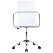 Amaturo Acrylic Adjustable Home Office Desk Chair Clear