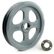 10.75" Double Groove B Section 5L Sheave with 1-3/16" (1.1875") H-Style Split Taper Bushing - 2BK110H