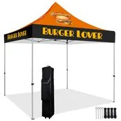 10’x10′ Custom Printed Pop Up Tent Kit with Steel Frame