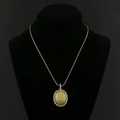 14K Rose Gold Australian Opal & Diamond Pendant 894610