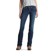 Ariat Womens REAL Mid Rise Stretch Straight Stackable Jean  / Ocean    10017216