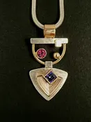 Point Pendant w/stones — DeMarcay Jewelry