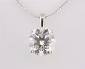 14k IGI certified lab grown diamond solitaire pendant
