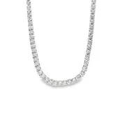 10.00ctw Lab-Grown 4-Prong Straight Line Necklace 14KW