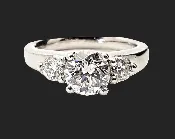 1 Carat Round Diamond Engagement Ring in Platinum