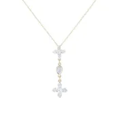 14K Gold Polished 0.58ctw Diamond Pendant w/ 18" Chain, 2.1 grams