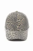 Abe Washed Leopard Print Trucker Hat