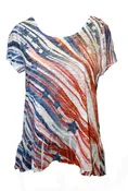 Impulse California Women's American Nautical Burnout Top