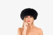 Black Fox Fur Headband