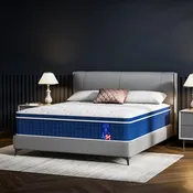 12 inch Queen Size Mattress 80"*60"*12" Hybrid Medium Firm Memory Foam in a Box with Pocket Springs CertiPUR US Extra Edge Support Anti-Sag Design Pressure Relief Queen Mattress