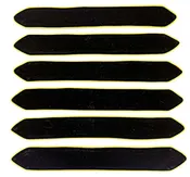 Chevron / Doctoral Bars In Black & Gold - Pack of 6