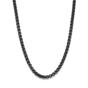 24'' Black Stainless Steel Box Chain (4mm)