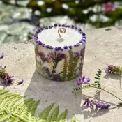 Handcrafted Mint Sage Pressed Botanical Soy Wax Candle