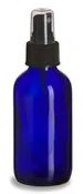 4 oz. Cobalt Blue Glass Bottle with Spray Top, empty