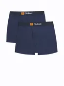 2 Pack Keyhole Bamboo Trunks In Navy