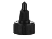 24/410 Black Twist Open/Close Dispensing Cap with PE Foam Gasket