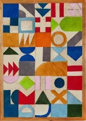 Abstract Vibrant Color Patchwork Wall Art Hand-Crafted from Genuine Cowhide