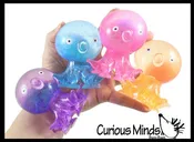 1 Octopus Fidget Toy - Water and Glitter Filled Octopus