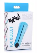 10x Rechargeable Vibrating Metallic Bullet - Blue