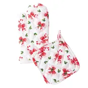 8 OAK LANE | Holly Jolly Bows Oven Mitt Set