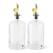 17oz Round Apothecary Oil Bottle w/ Auto Spout - Gold