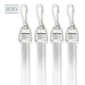 1/2" Smooth Clear PVC Baton with Metal Snap - 4 PC