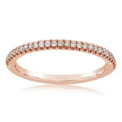 0.15 Carat Micropave Set Diamond Wedding Band