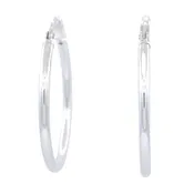 28 mm Sterling Silver Hoop Earrings