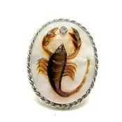 Vintage Mother of Pearl Scorpion Ring