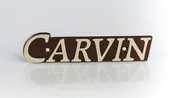 03-00095 LOGO SMALL BEIGE ON BROWN