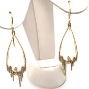 Alexis Bittar <br>Earrings 14k yellow gold yellow sapphires and diamond dangle earrings