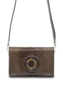 Anna Convertible Crossbody, Chocolate Lizard, Tiger Eye