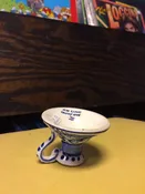 Ceramic Blue and White Candlestick Holder — Carpe Diem