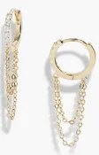 Sample Chain Drop Hoop Earrings