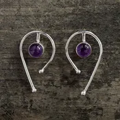 Amethyst Post Earrings