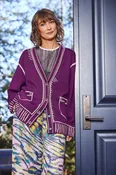 Purple Passion Trompe L'oeil Cardi