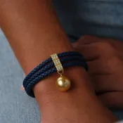 3 Strand Italian Leather Bracelet with South Sea Pearl