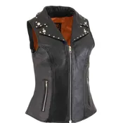 Adorned Leather Women’s Vest