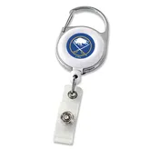 BUFFALO SABRES RETRACTABLE DELUXE BADGE REEL. SOLD IN SETS OF 3 ONLY.
