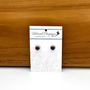 Amethyst Sterling Silver Stud Earrings