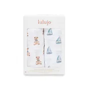 2-pack Cotton Swaddles - Vintage Bears & Sailboats